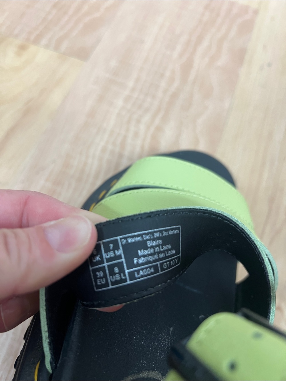 Dr. Martens Women’s Lime Green Gladiator Sandals - Picture 6 of 6
